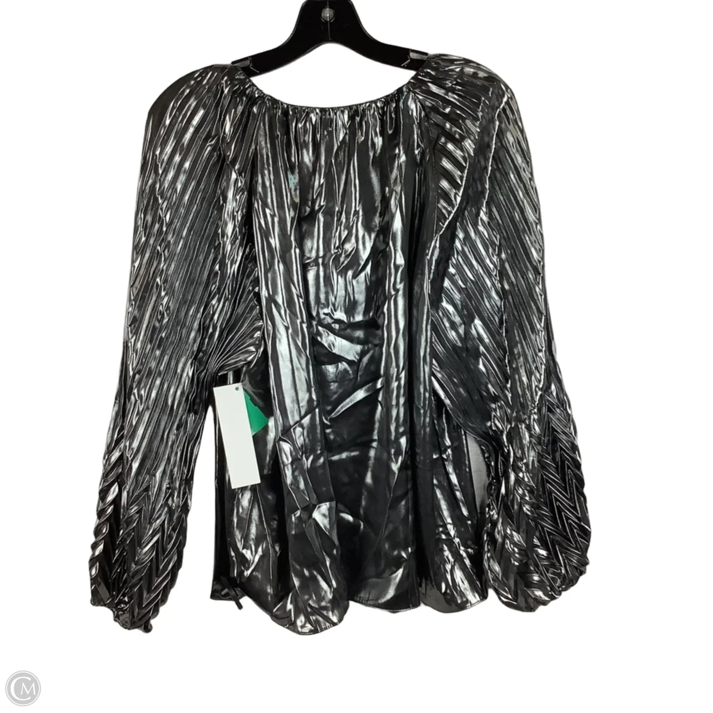 Top Long Sleeve By Jade by Johnny Was In Silver, Size: L