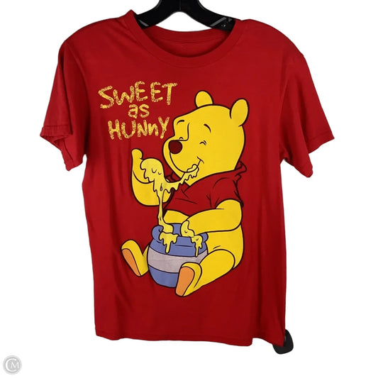 Top Short Sleeve Basic By Disney In Red, Size: S
