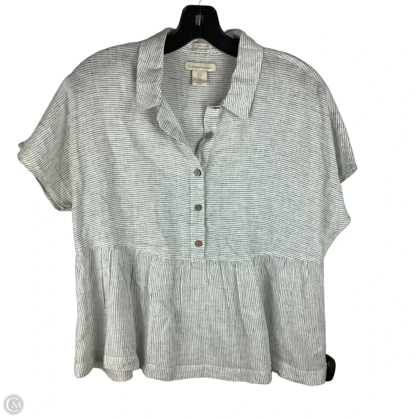 Top Short Sleeve By Catherine Malandrino In Striped Pattern, Size: S