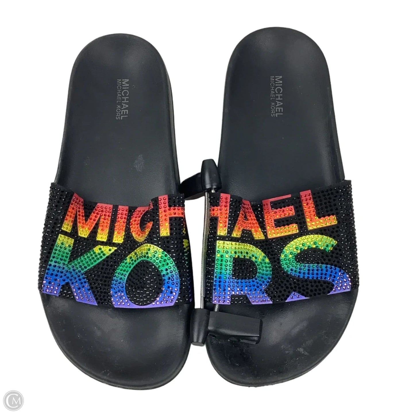 Sandals Flats By Michael By Michael Kors In Rainbow Print, Size: 7