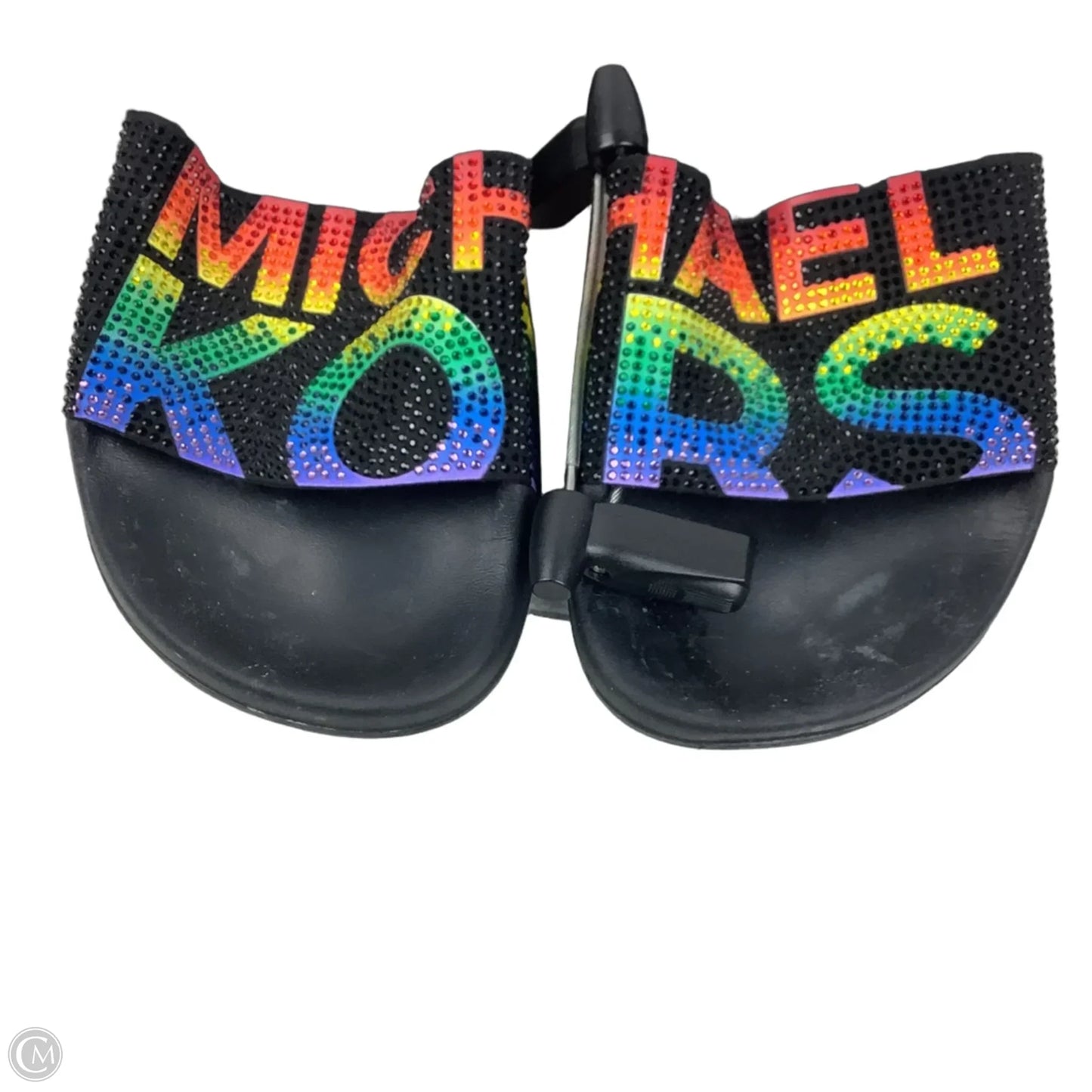 Sandals Flats By Michael By Michael Kors In Rainbow Print, Size: 7