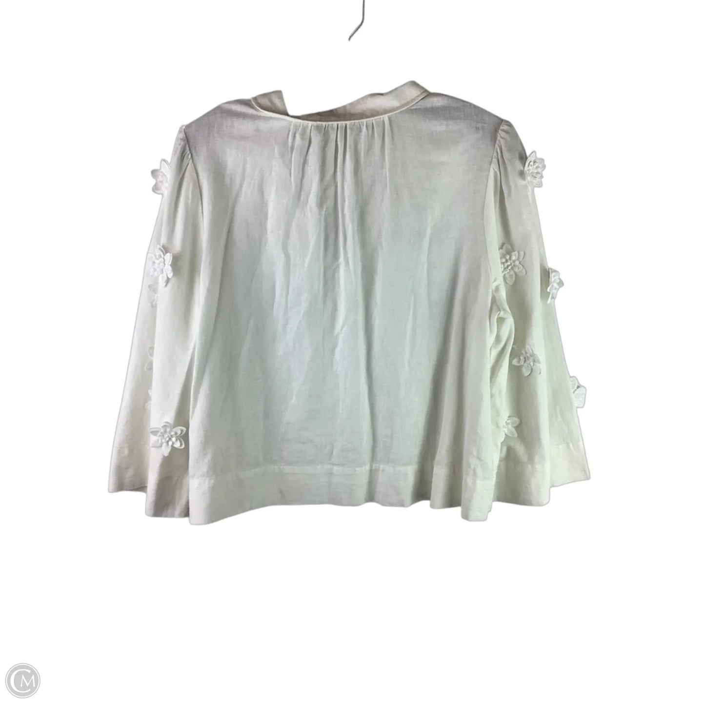 Top Long Sleeve By Loft In White, Size: M
