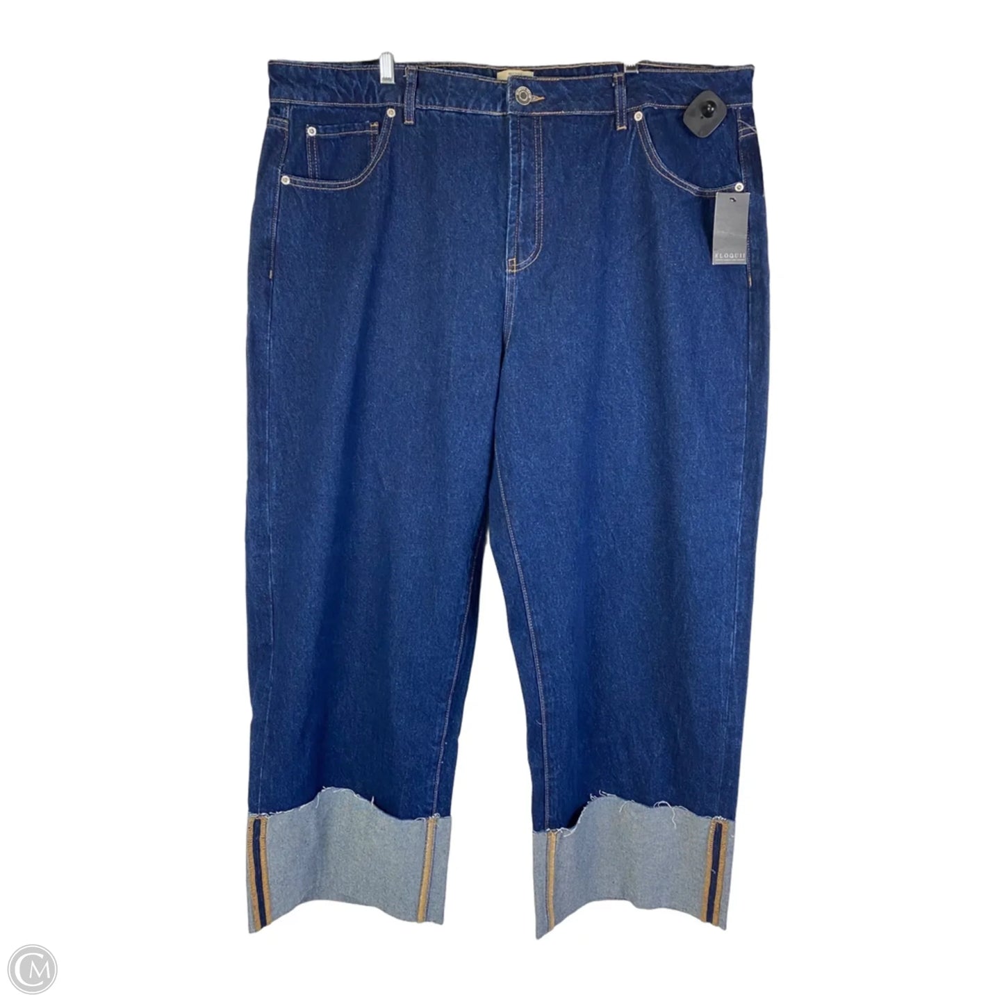 Jeans Straight By Eloquii In Blue Denim, Size: 18