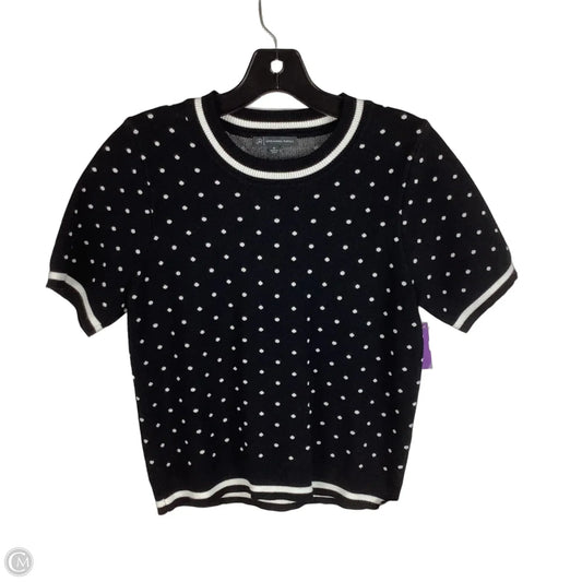Top Short Sleeve By Adrianna Papell In Black, Size: M