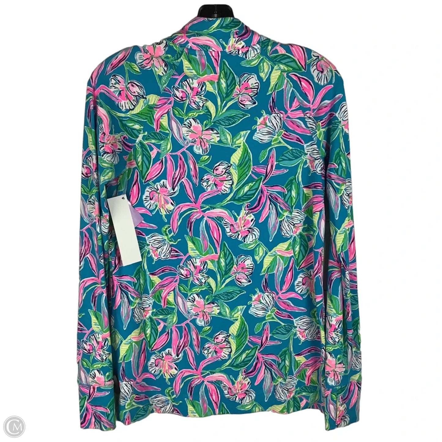 Top Long Sleeve Designer By Lilly Pulitzer In Blue & Pink, Size: Xs