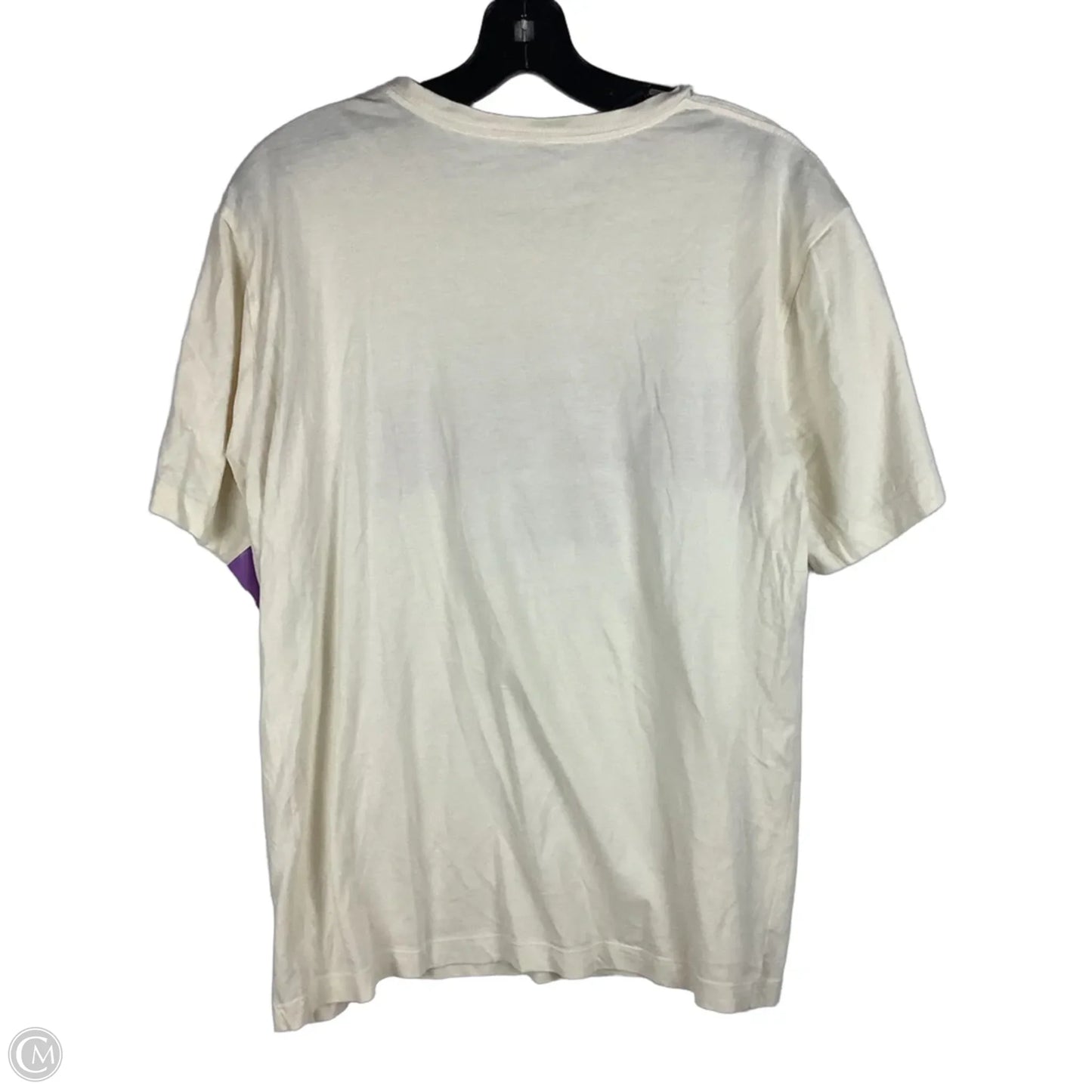 Top Short Sleeve Basic By Clothes Mentor In Cream, Size: L