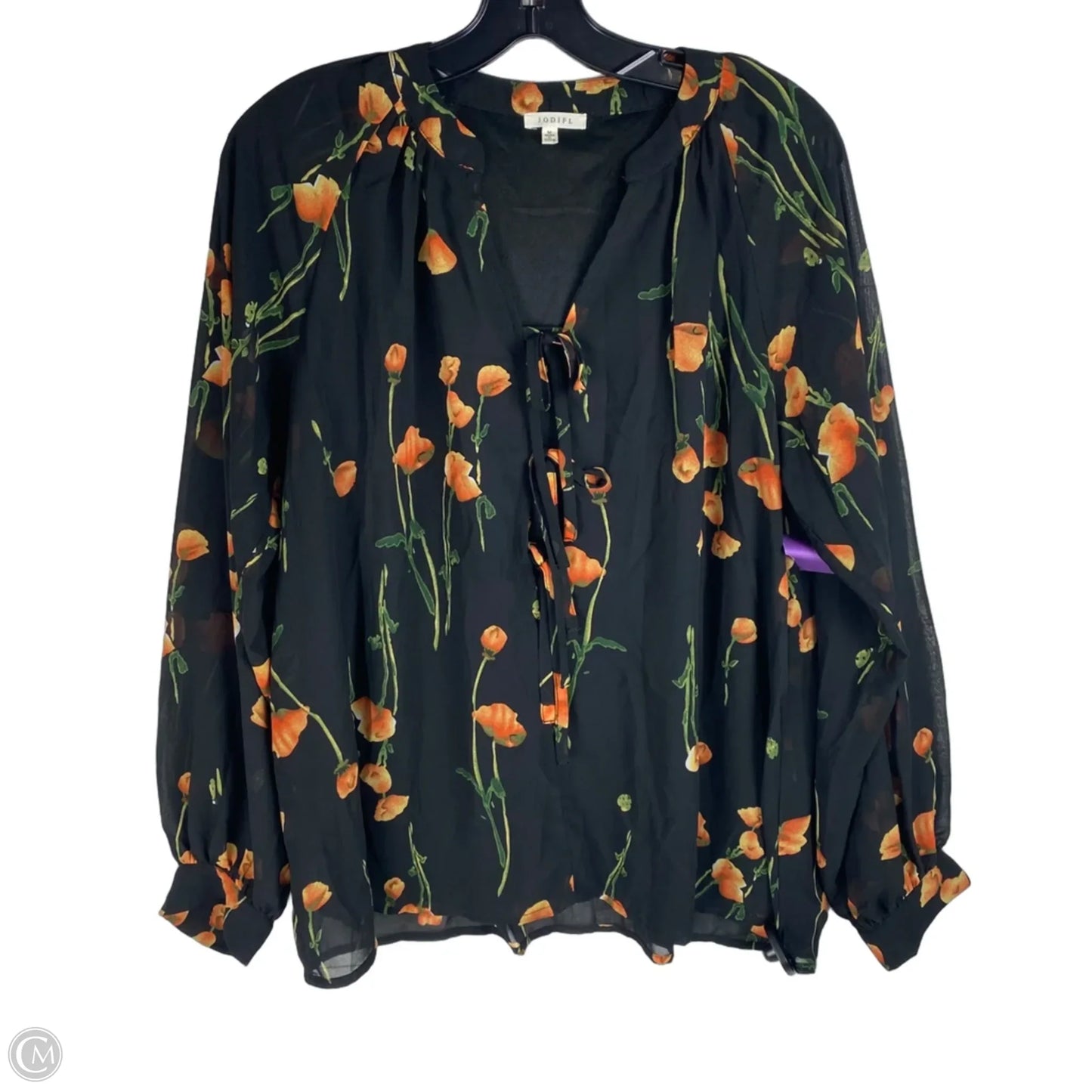 Top Long Sleeve By Jodifl In Black, Size: M