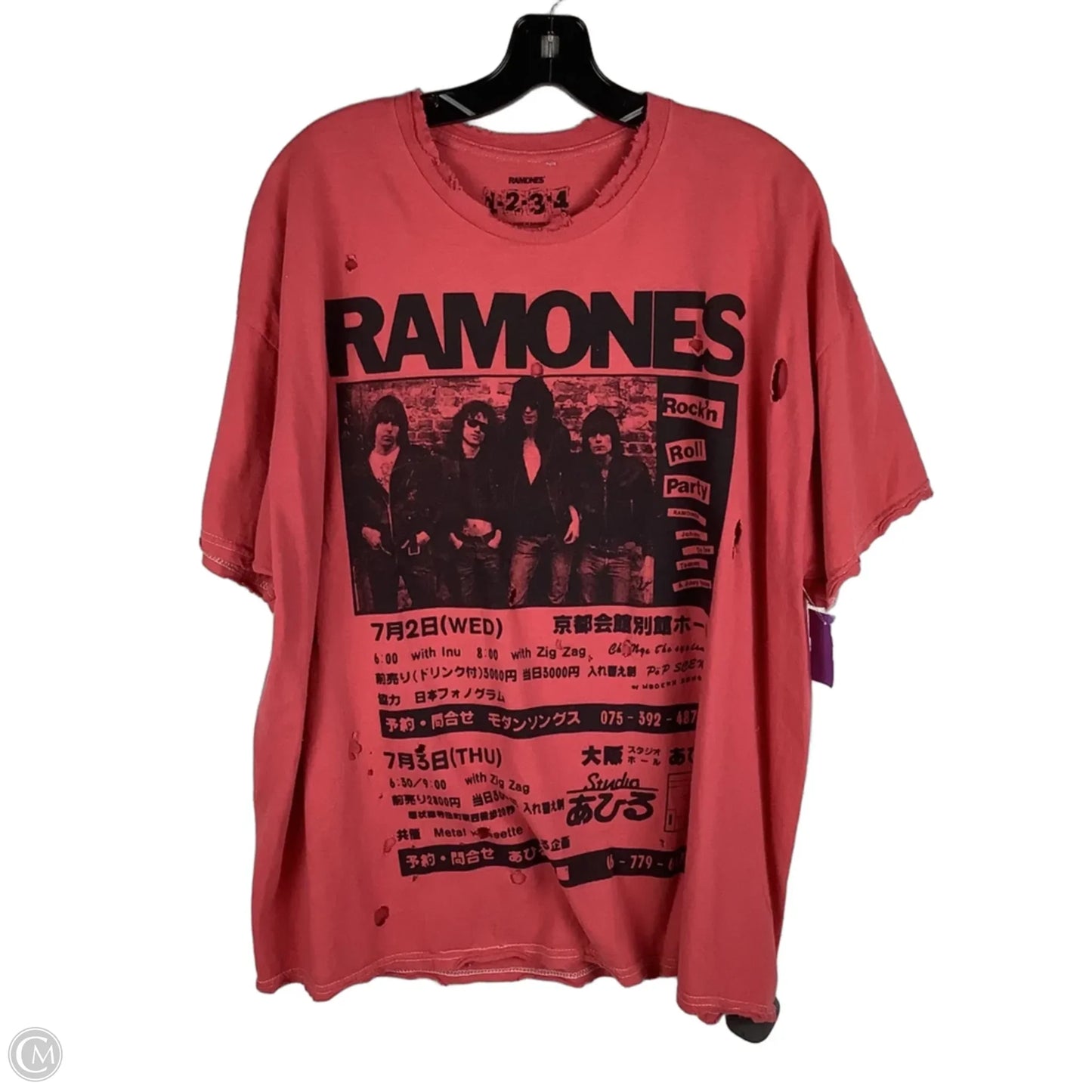 Top Short Sleeve By Clothes Mentor In Red, Size: Osfm