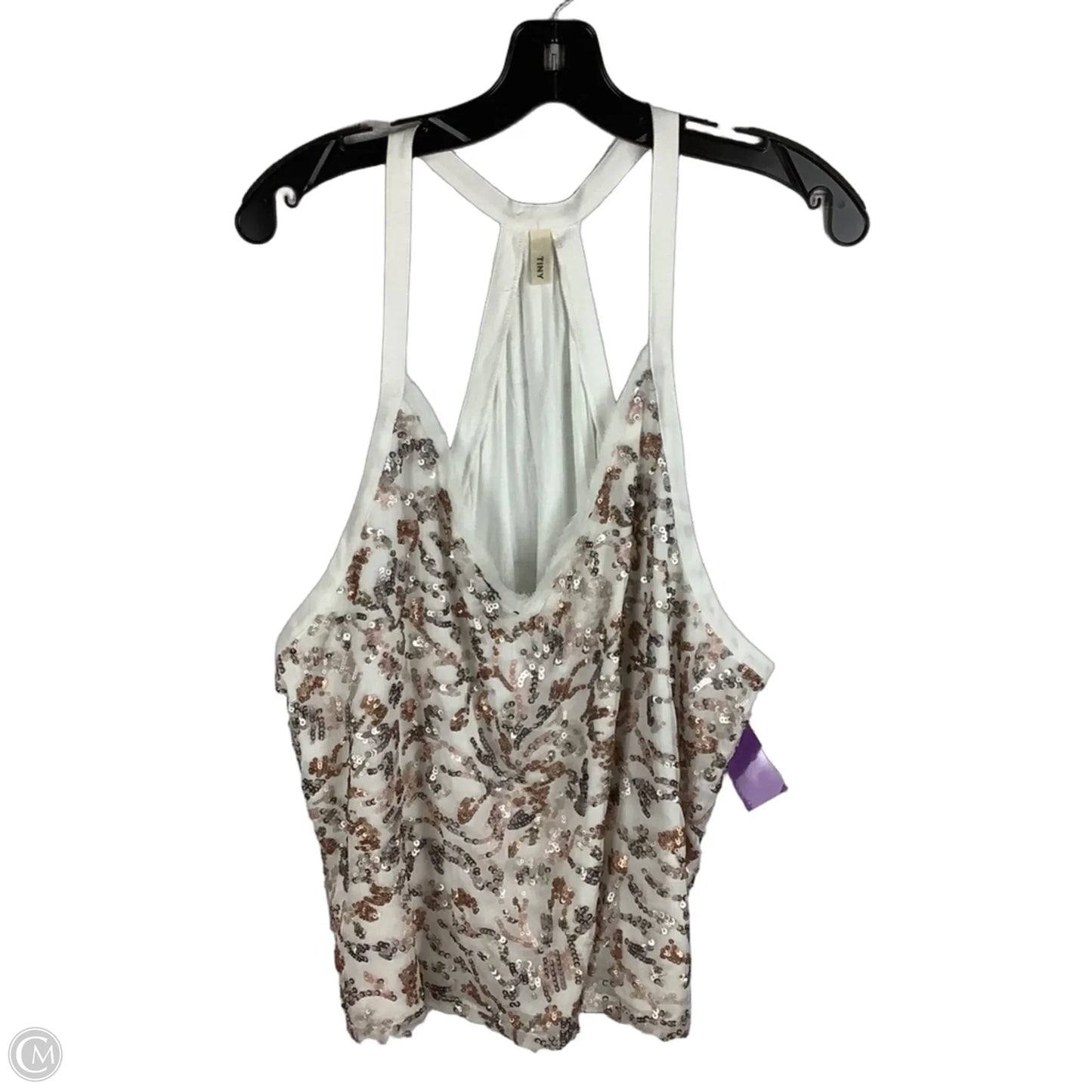 Top Sleeveless By Tiny In White, Size: Xl