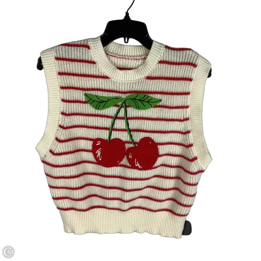 Vest Sweater By Shein In Red, Size: 1x