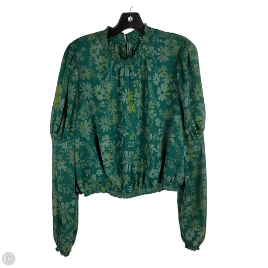 Top Long Sleeve By Free People In Green, Size: S