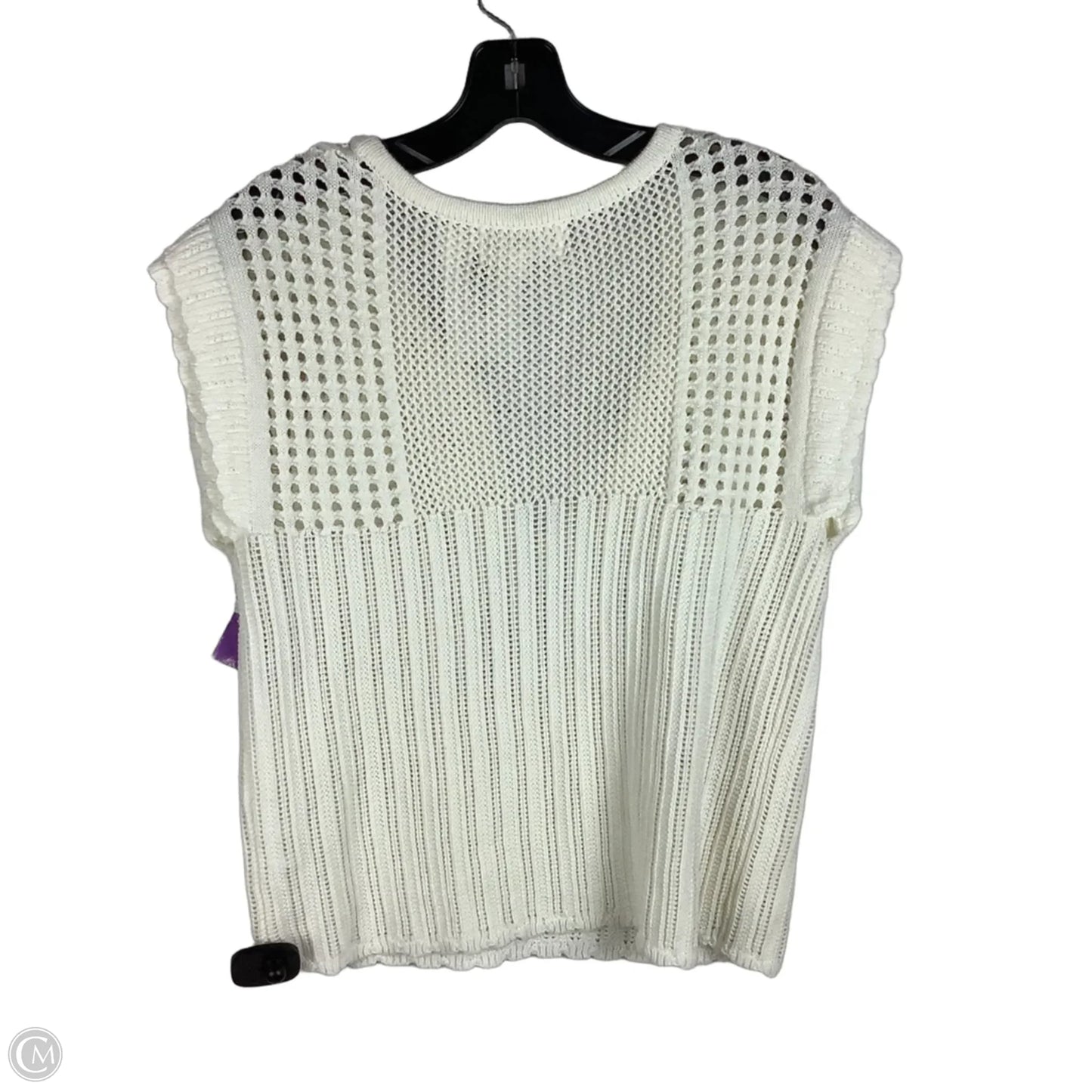 Top Short Sleeve By Heartloom In White, Size: L