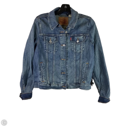 Jacket Denim By Levis In Blue Denim, Size: L