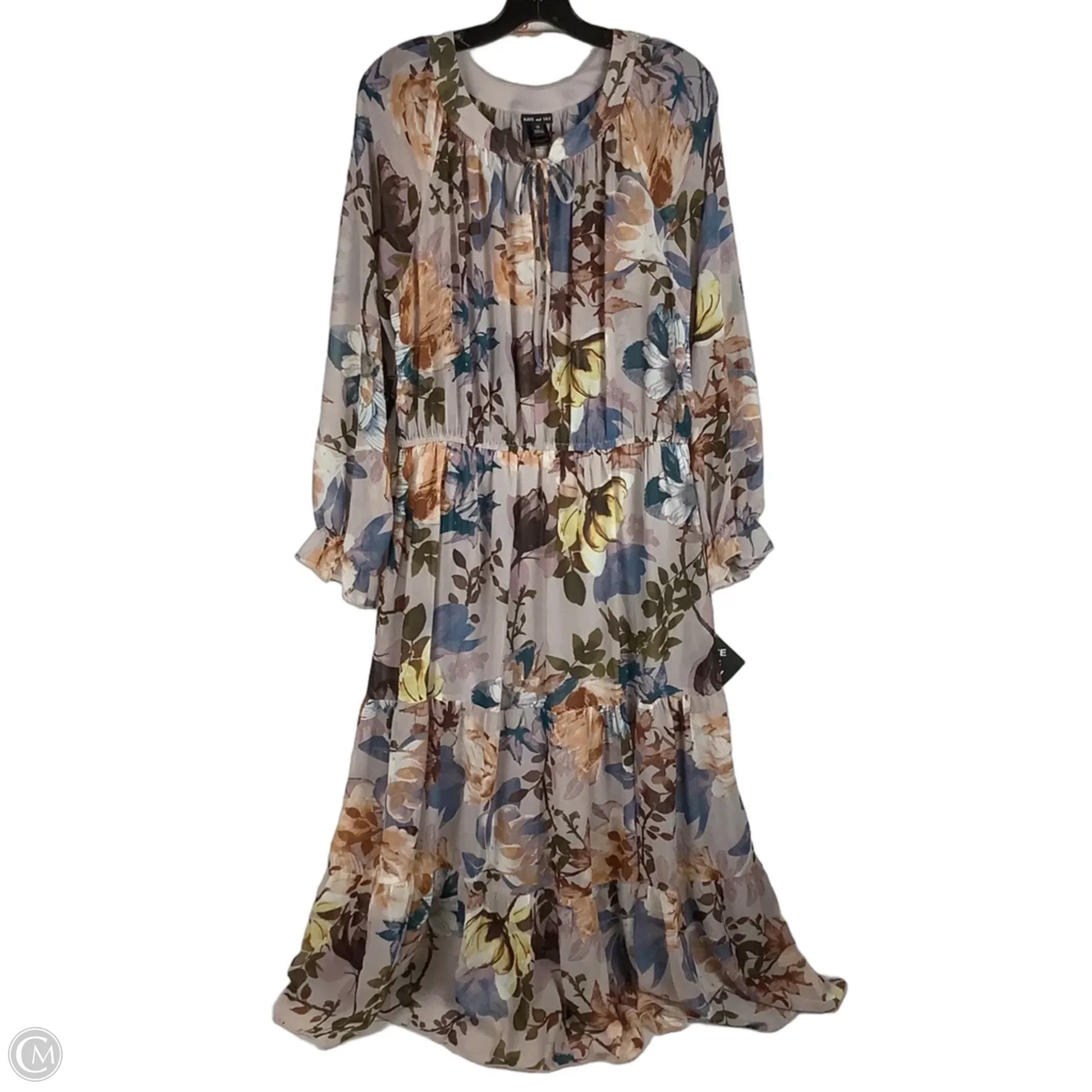 floral midi dress size 14 Pearl By Lela Rose WOMENS Floral Multi Crepe MIDI Dress, Size 14,$525