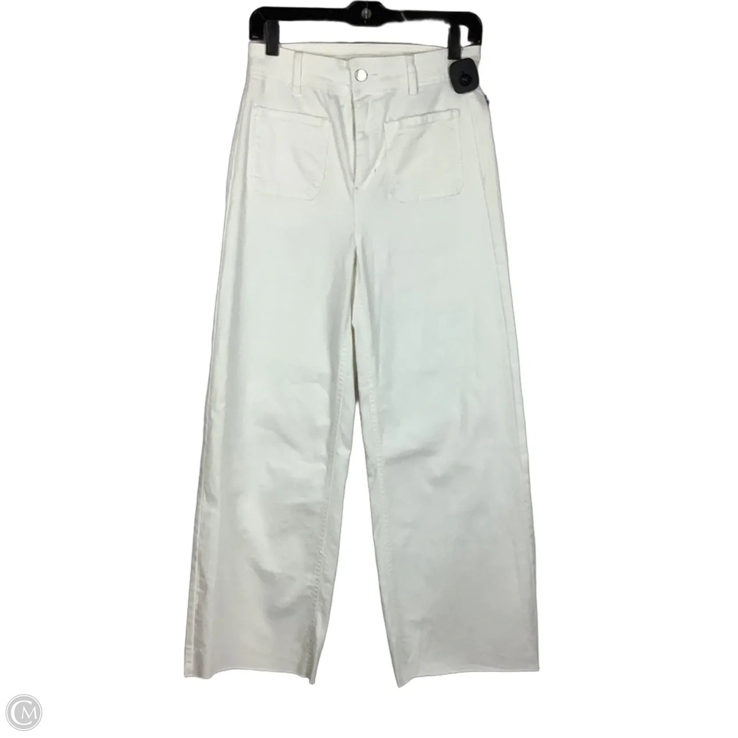 Jeans Wide Leg By Oat In White Denim, Size: 4 (27)