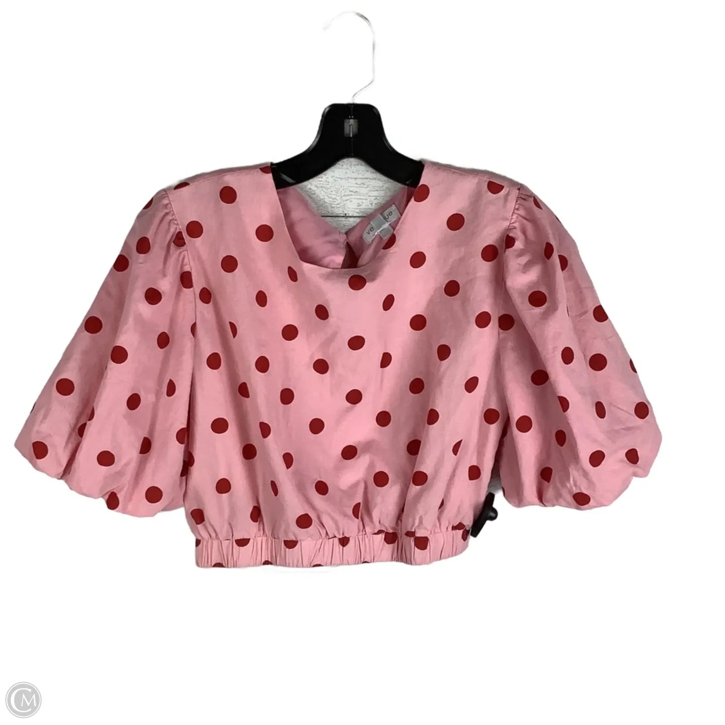 Top Short Sleeve By Vestique In Pink & Red, Size: S
