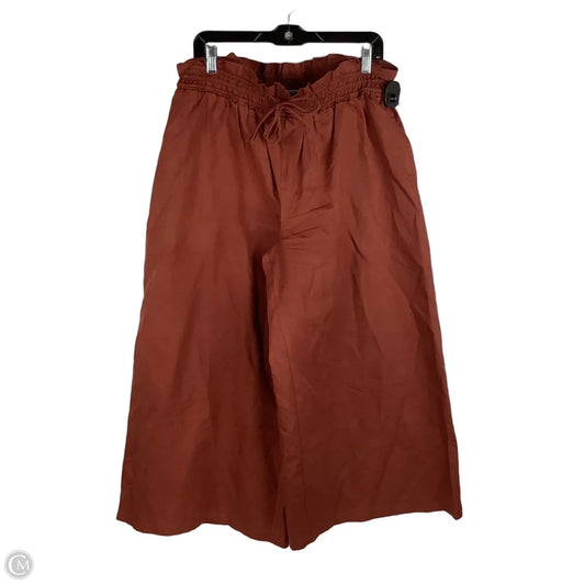 Pants Wide Leg By Anthropologie In Brown, Size: L