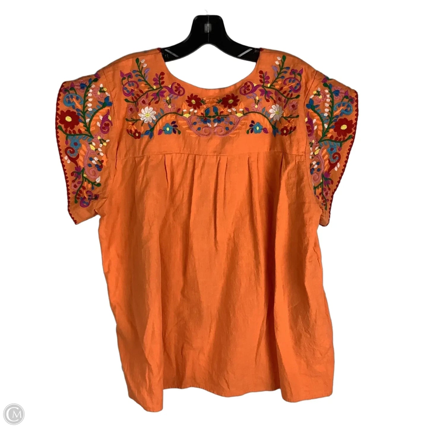 Top Short Sleeve By Clothes Mentor In Orange, Size: Xxl