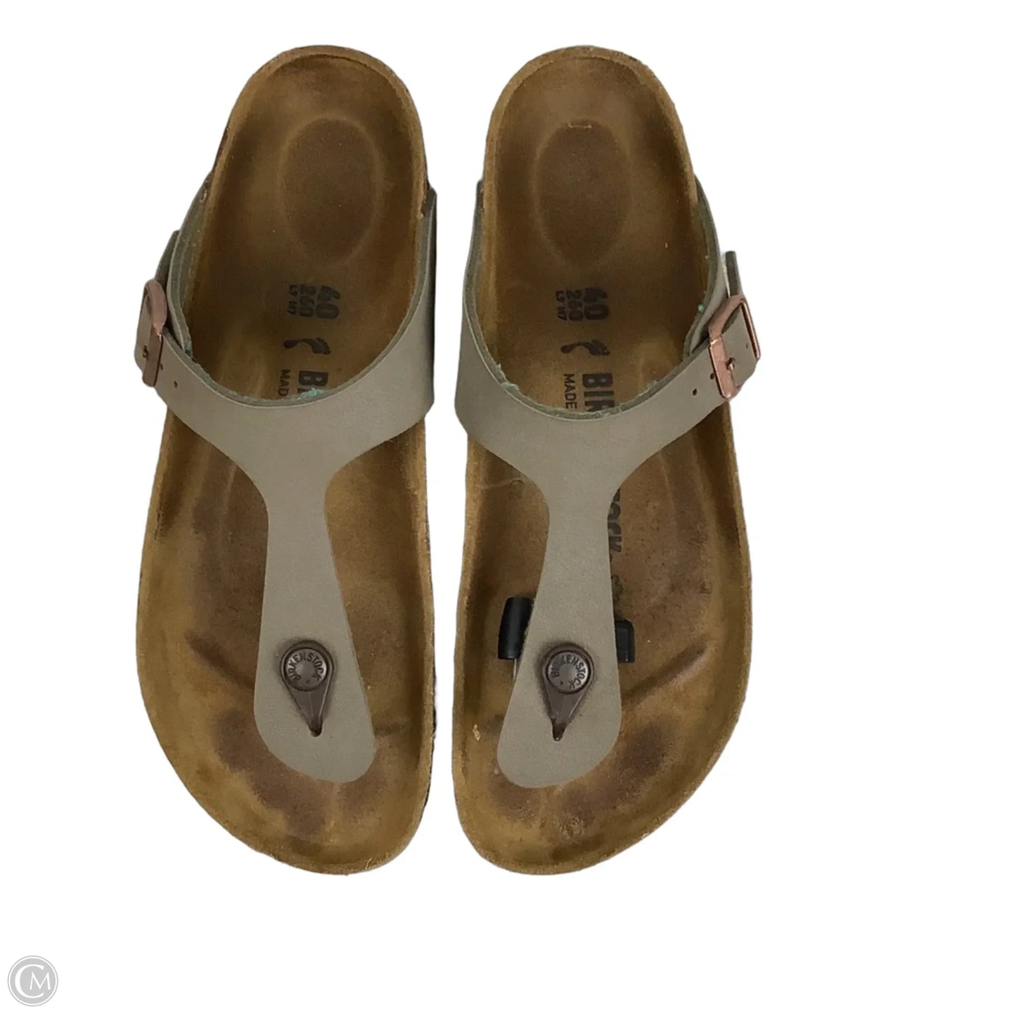 Sandals Flats By Birkenstock In Brown, Size: 9