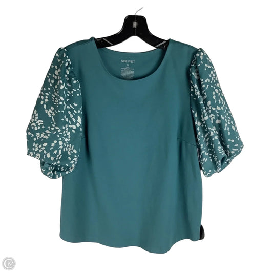 Top Short Sleeve By Nine West In Teal, Size: M