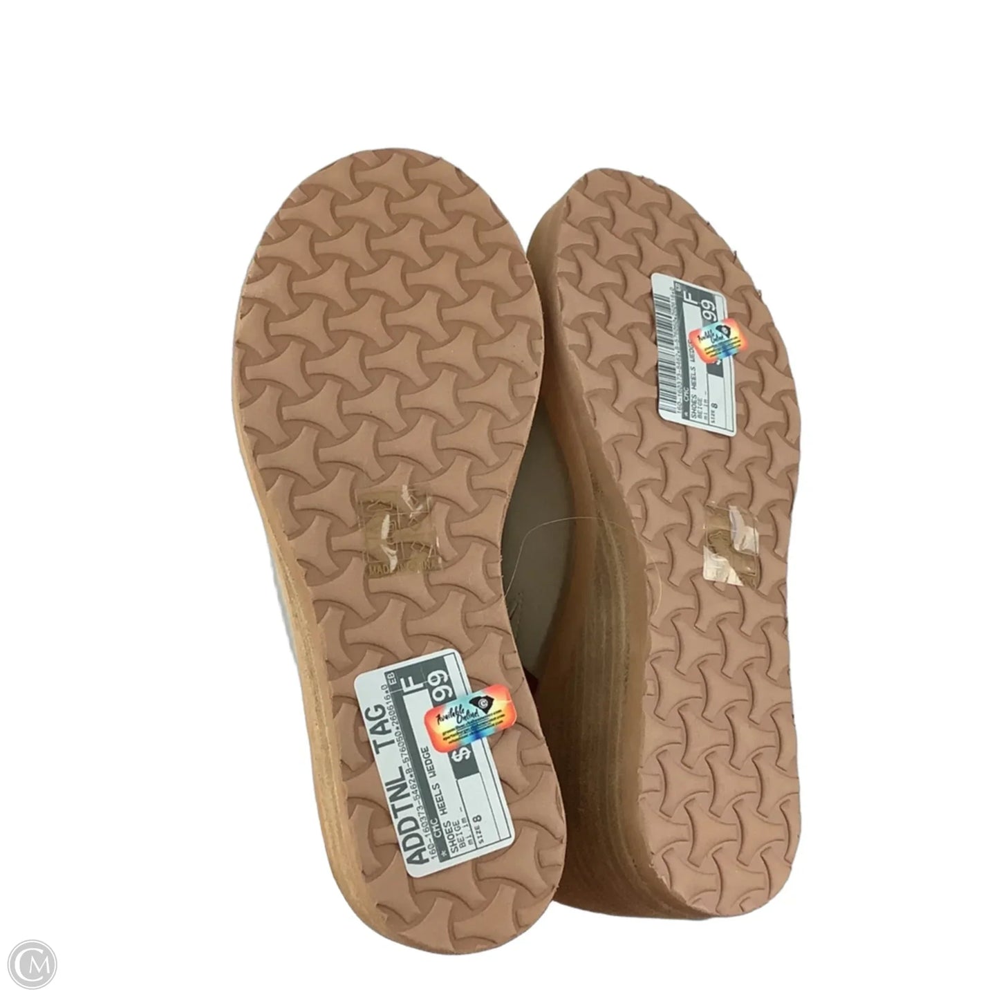 Shoes Heels Wedge By Cmc In Beige, Size: 8