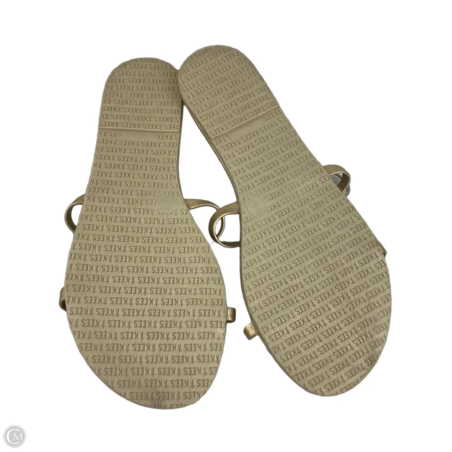 Shoes Flats By Clothes Mentor In Gold, Size: 8