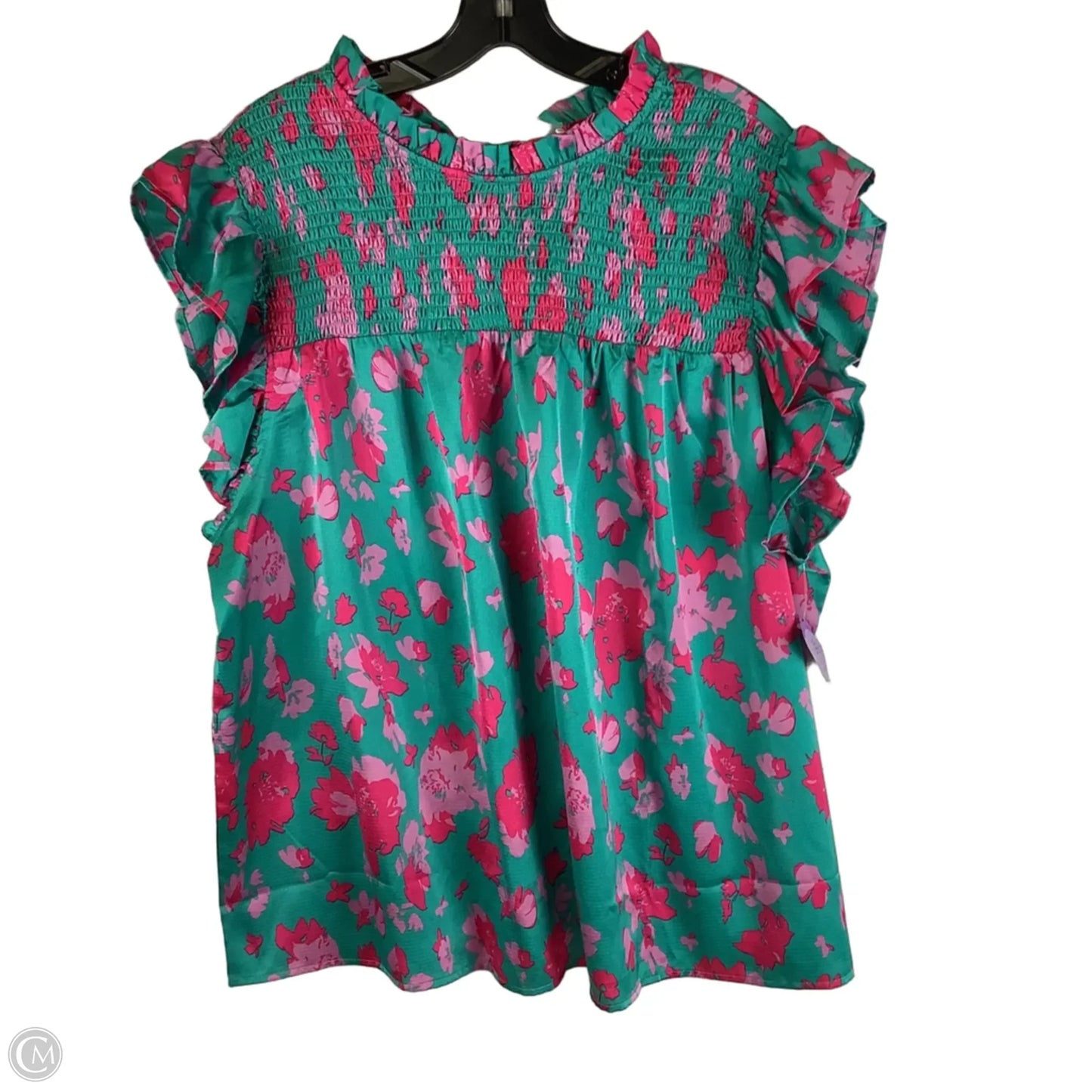 Top Short Sleeve By Clothes Mentor In Teal, Size: 3x