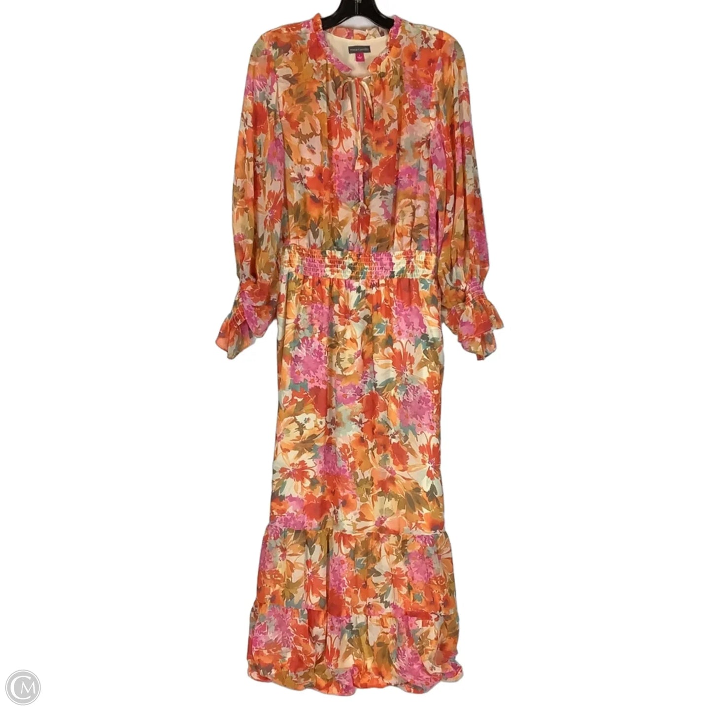 Dress Casual Maxi By Vince Camuto In Orange, Size: L