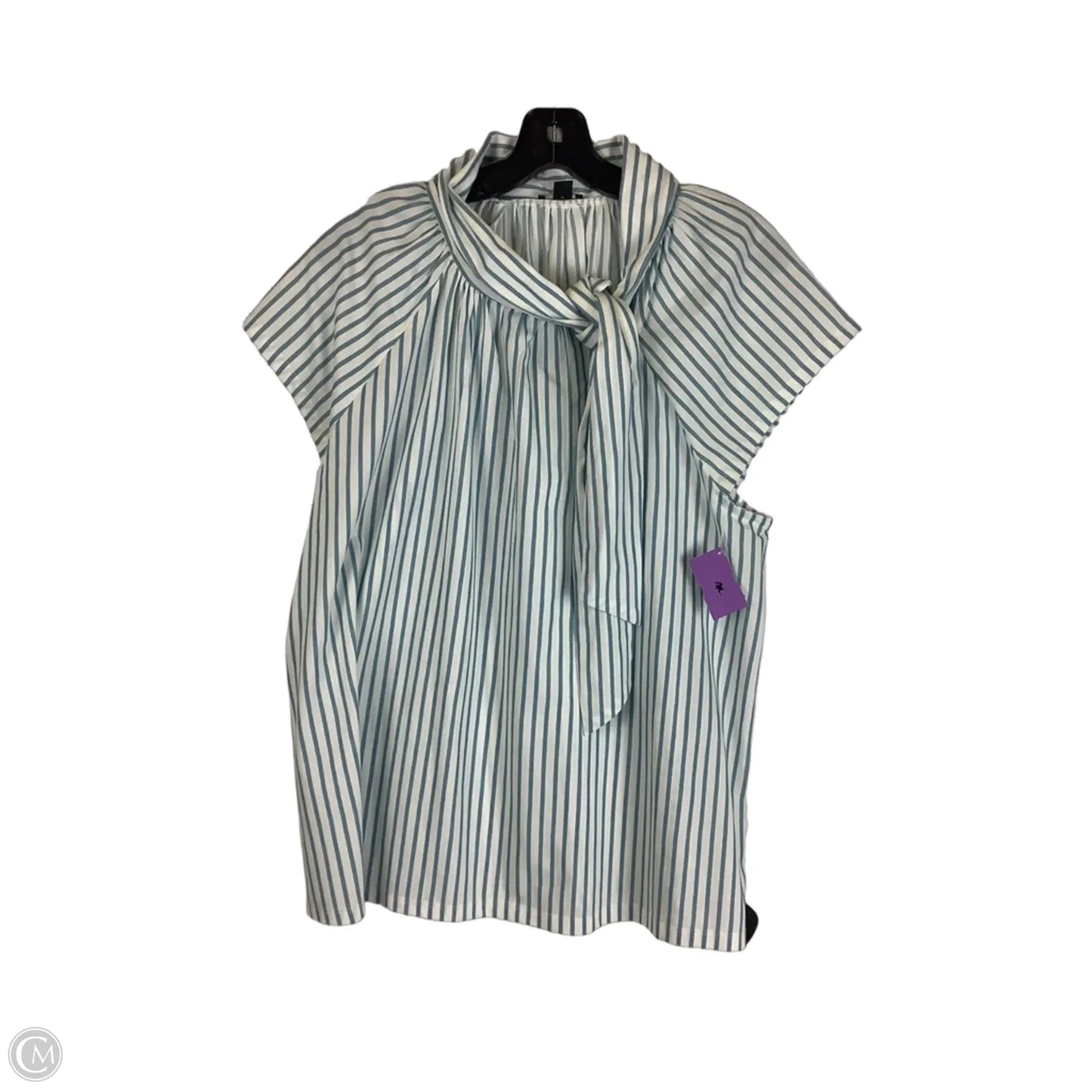 Top Short Sleeve By Ann Taylor In Blue, Size: Xl