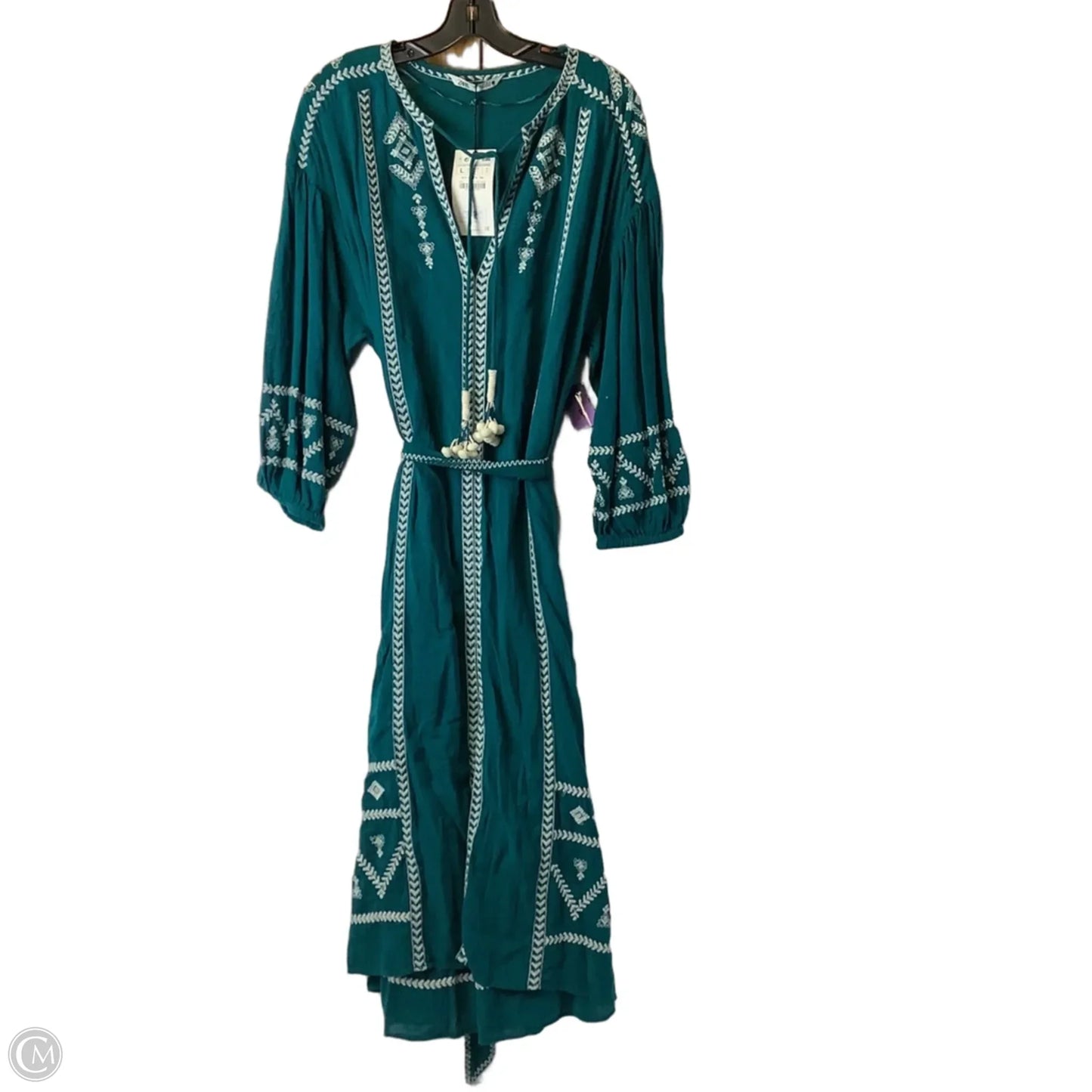 Dress Casual Midi By Zara In Blue, Size: L