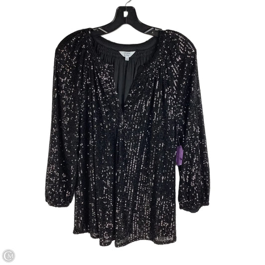Top Long Sleeve By Crown And Ivy In Black, Size: L