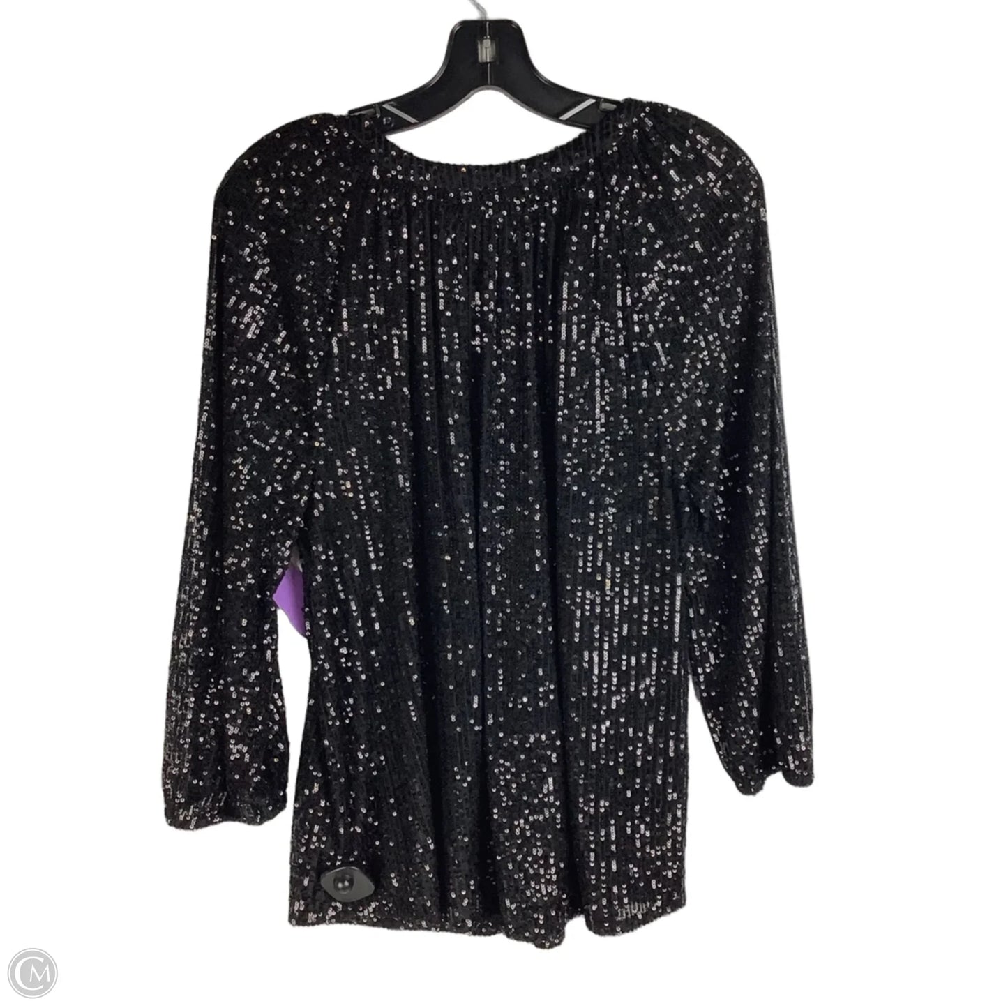 Top Long Sleeve By Crown And Ivy In Black, Size: L