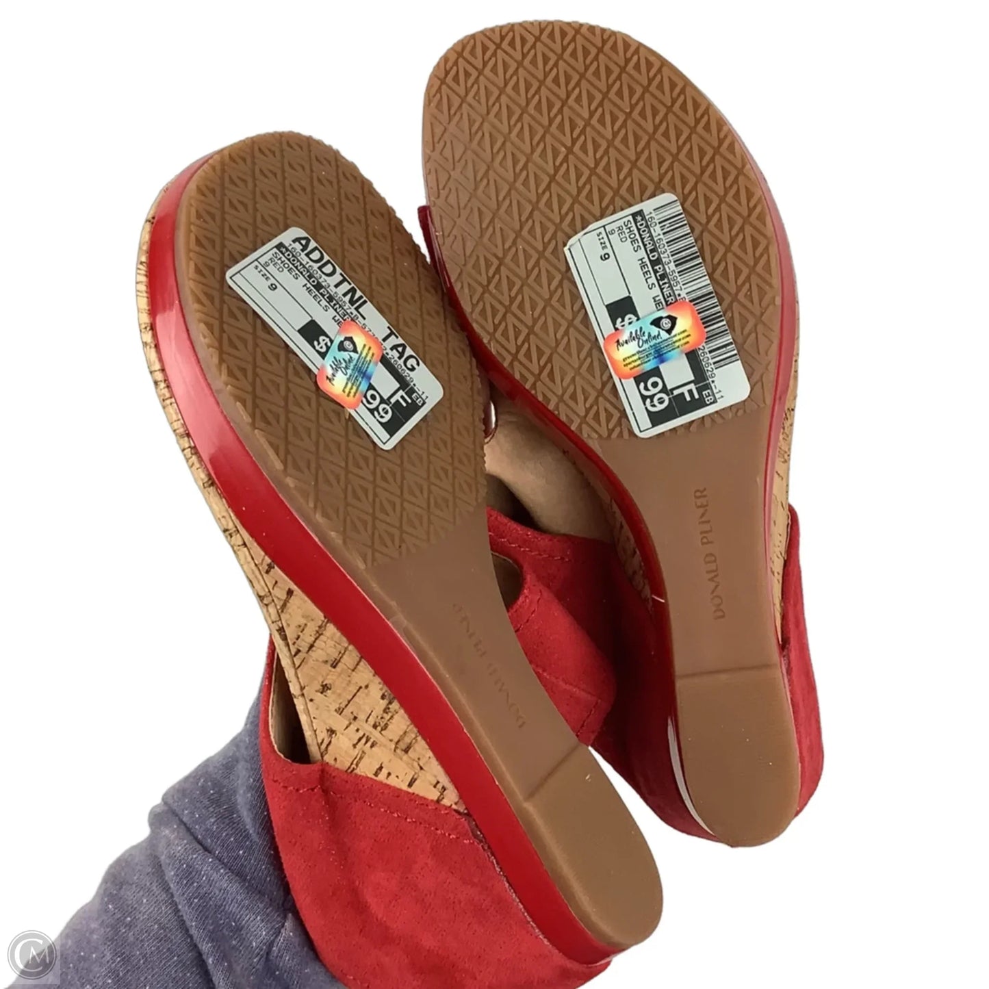 Shoes Heels Wedge By Donald Pliner In Red, Size: 9