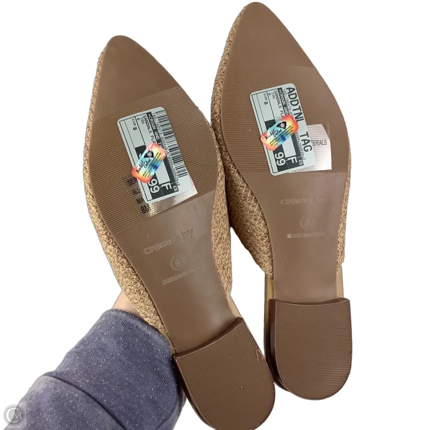 Sandals Flats By Crown And Ivy In Tan, Size: 8