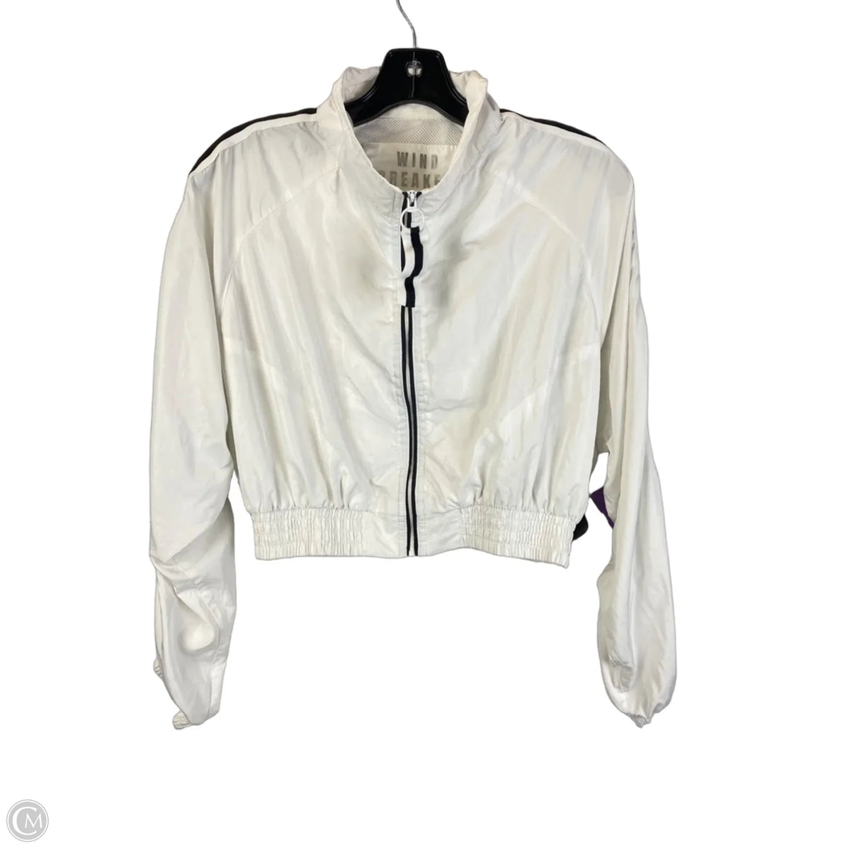 Jacket Windbreaker By Love Tree In White, Size: S