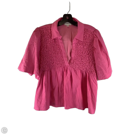 Top Short Sleeve By Anniewear In Pink, Size: Xl