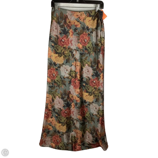 Skirt Midi By Vestique In Floral Print, Size: M