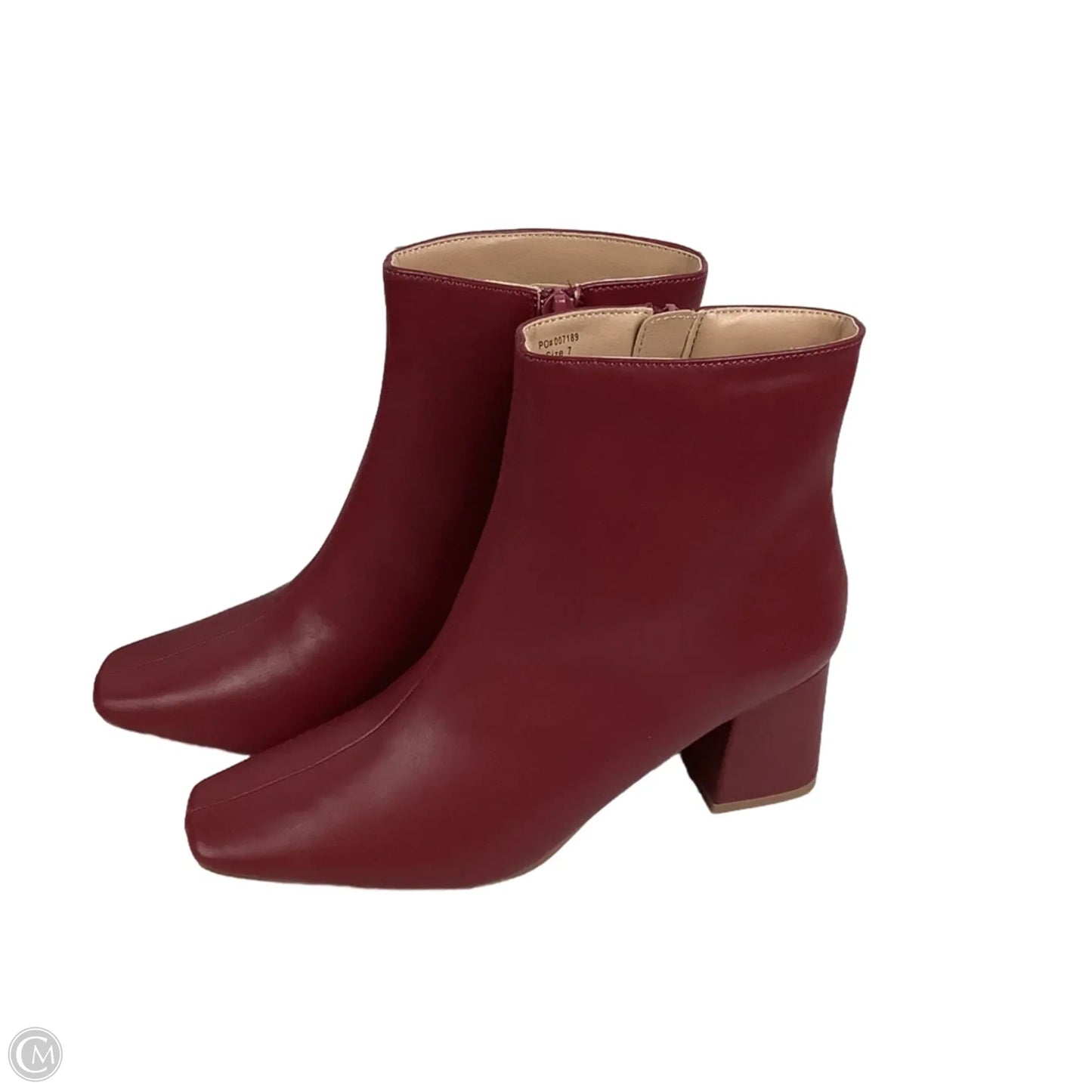 Boots Ankle Heels By Journee In Red, Size: 7