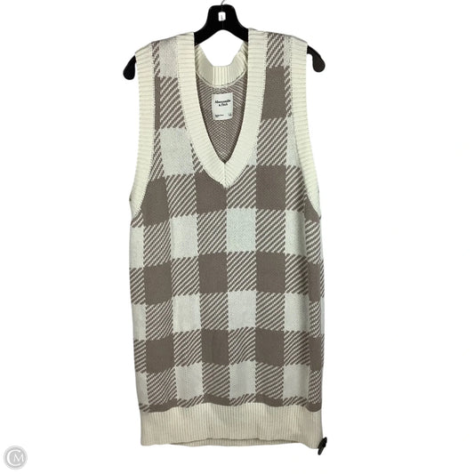 Dress Sweater By Abercrombie And Fitch In Checkered Pattern, Size: L