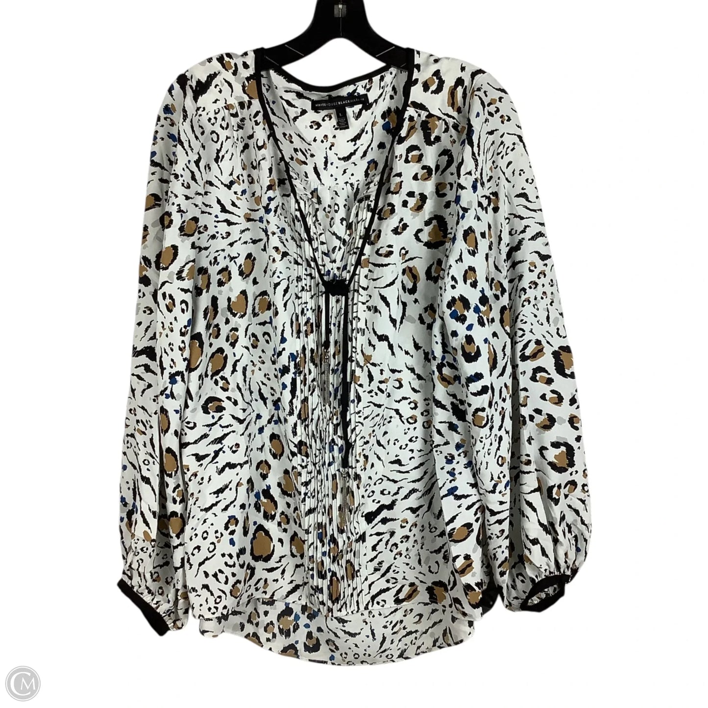 Top Long Sleeve By White House Black Market In White, Size: L
