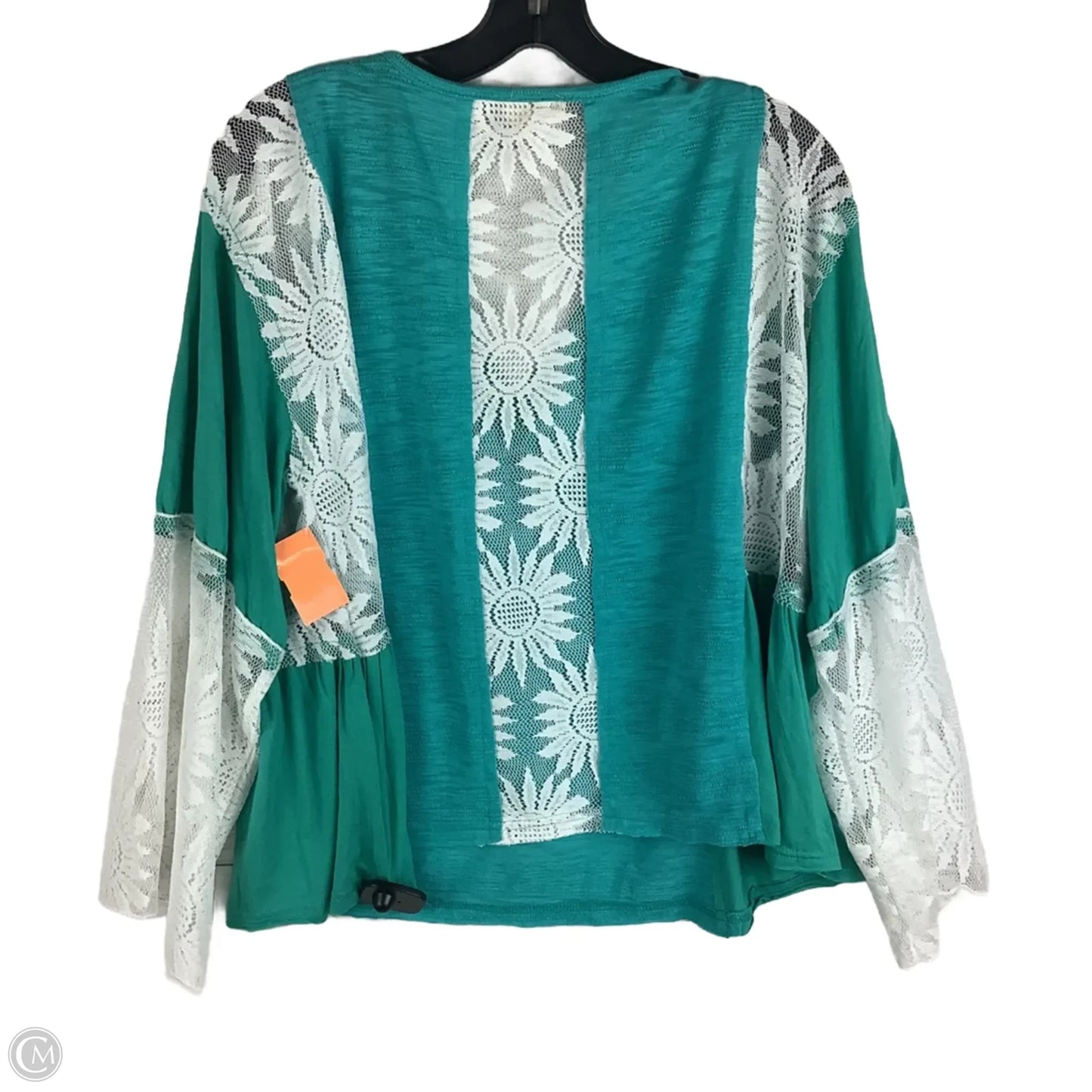 Top Long Sleeve By Pol In Teal, Size: M