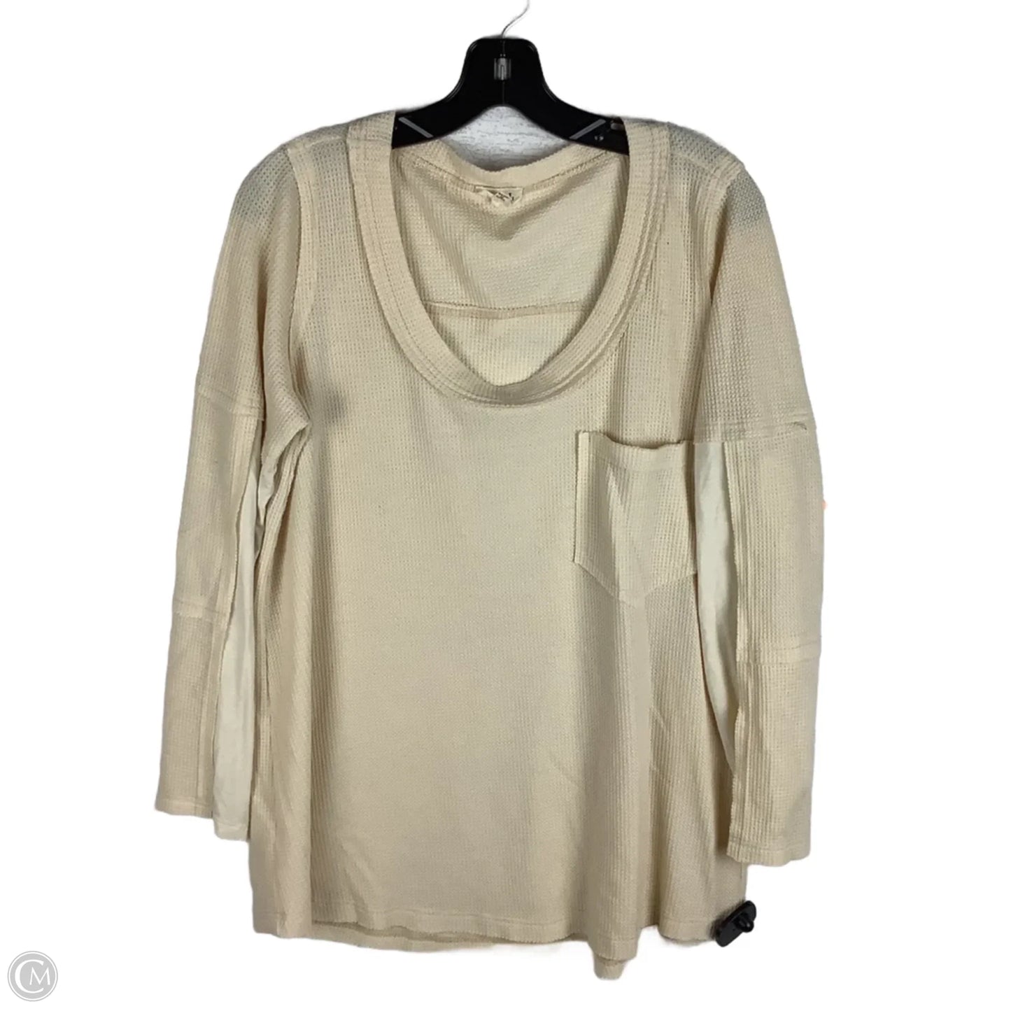 Top Long Sleeve By Pol In Cream, Size: S