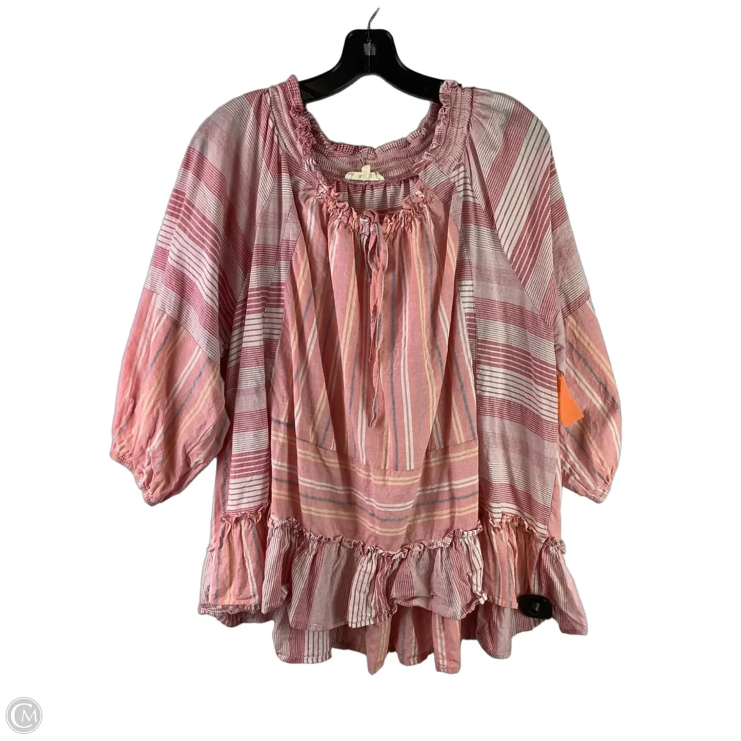 Top Long Sleeve By Easel In Pink, Size: M