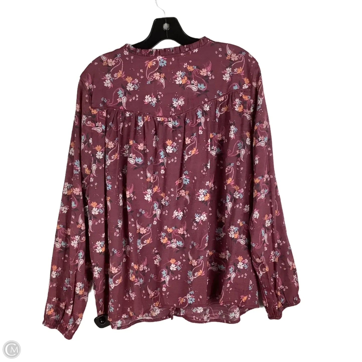 Top Long Sleeve By Lc Lauren Conrad In Purple, Size: Xxl