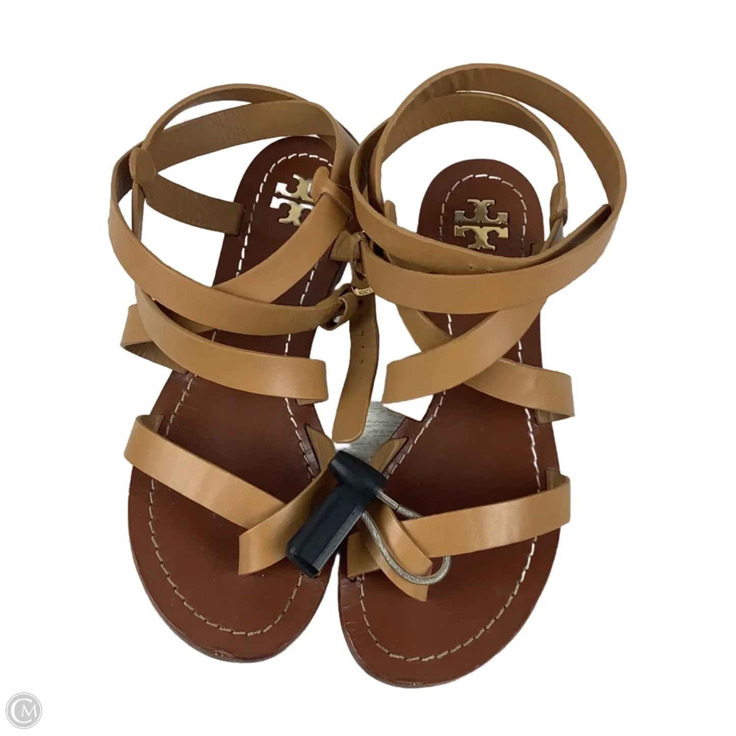 Sandals Designer By Tory Burch In Brown, Size 5