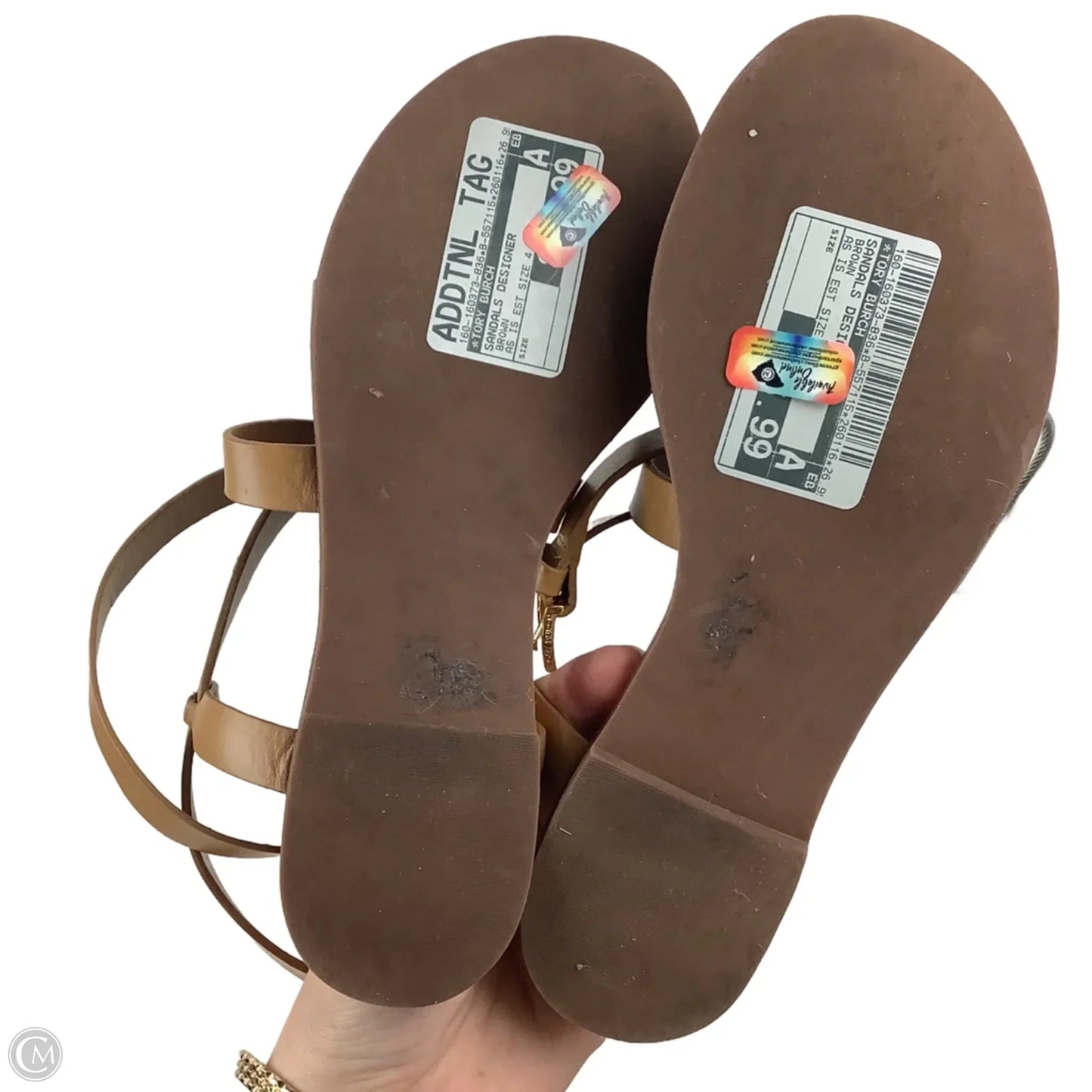 Sandals Designer By Tory Burch In Brown, Size 5