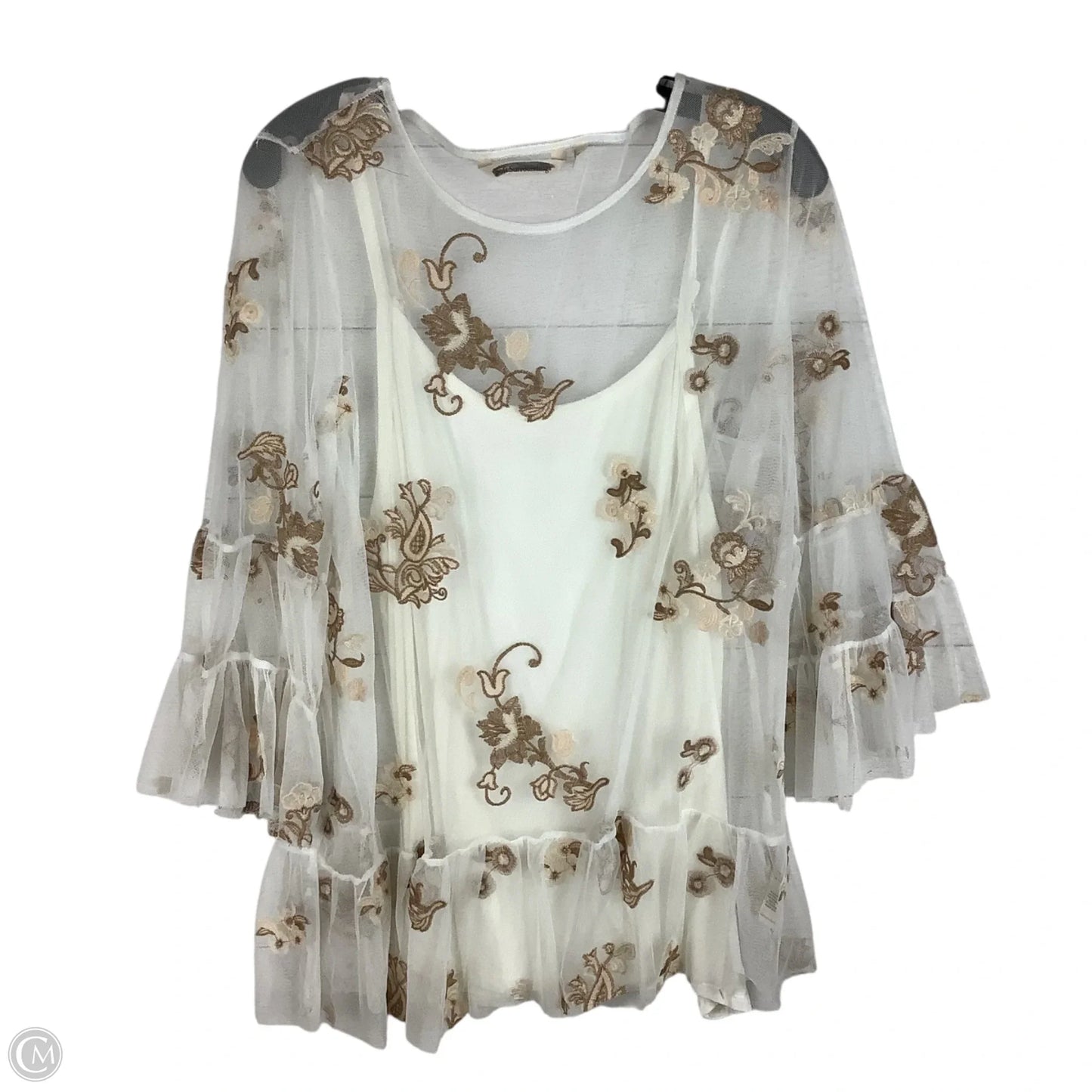 Top Long Sleeve By Soft Surroundings In White, Size: Xl