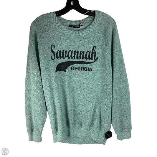 Sweatshirt Crewneck By Clothes Mentor In Green, Size: M