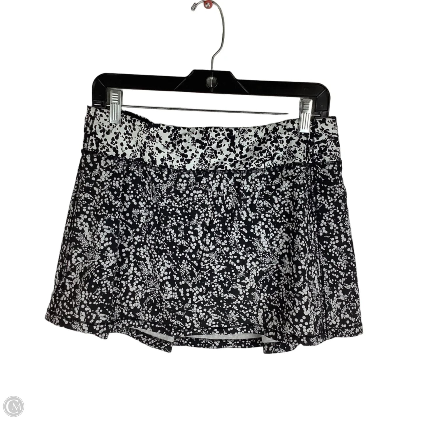 Athletic Skort By Lululemon In Black & White, Size: 8