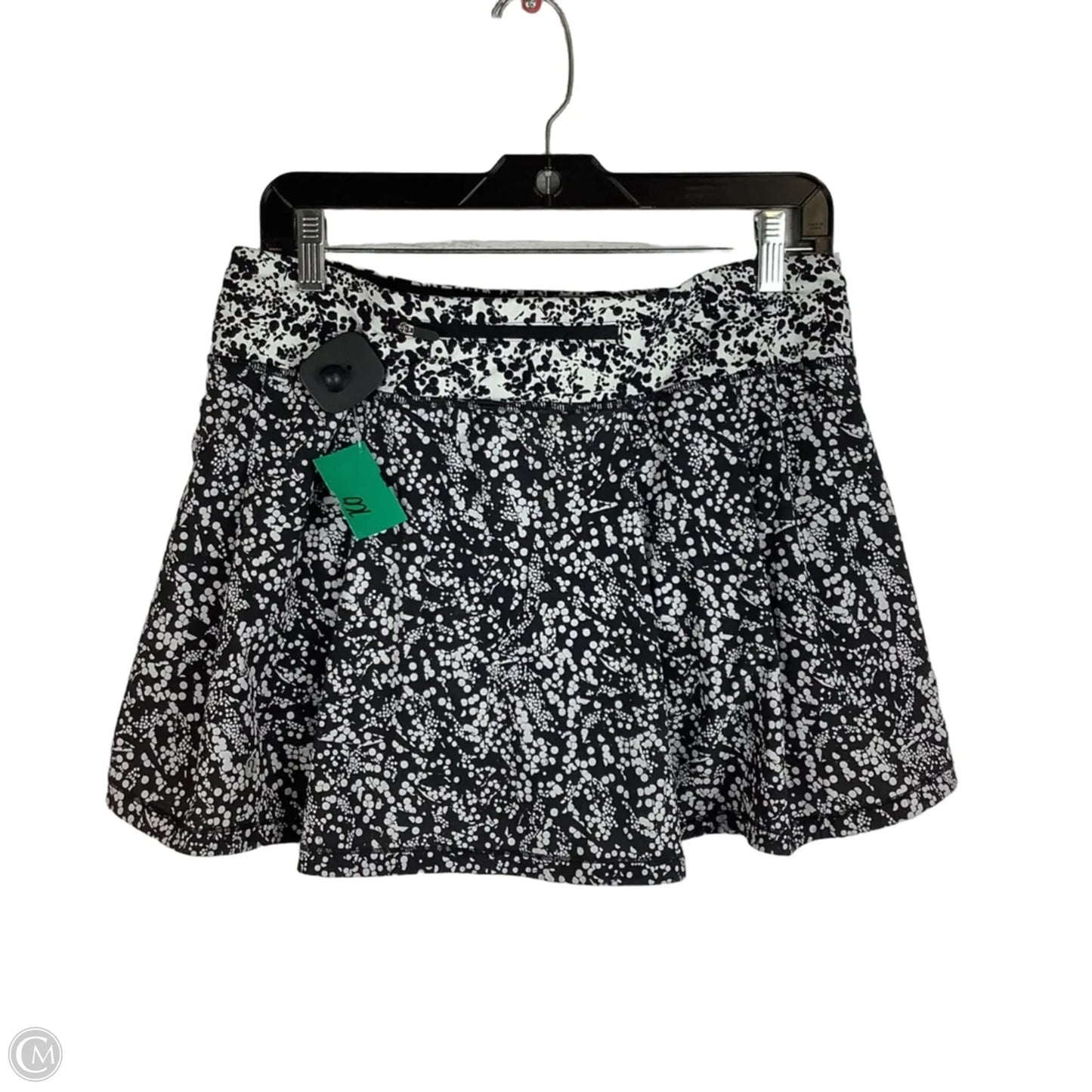 Athletic Skort By Lululemon In Black & White, Size: 8